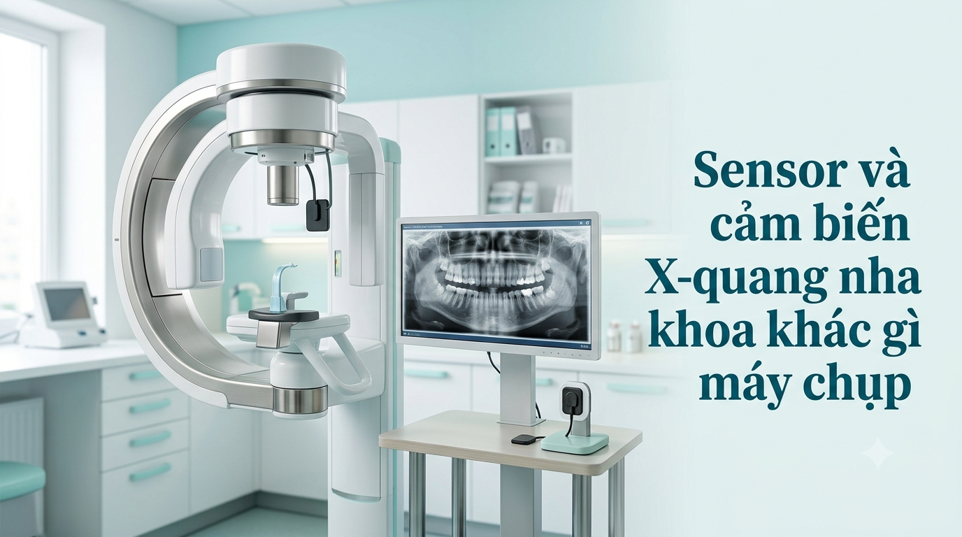 Sensor và cảm biến X-quang nha khoa khác gì máy chụp